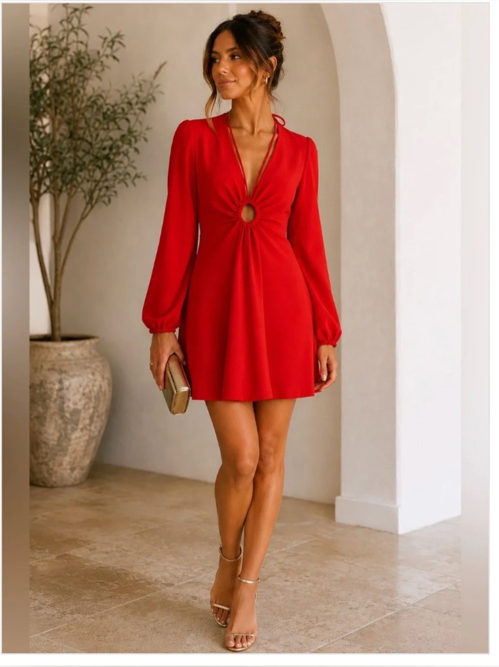 A.L.C. Long Sleeve Mini Dress in Pink Size Medium NWT